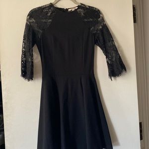 Black dress with lace back and sleeves